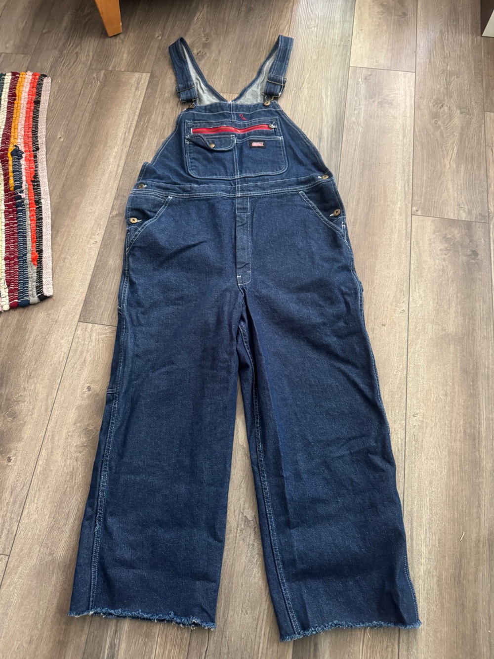 Genuine Dickies Ultra Tough Blue Denim Bib Overalls Men's Medium - Picture 10 of 13